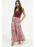 Printed Wide Leg Pants - Wild Skyes