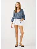 Long Sleeve Bishop Raglan Boho Top - Wild Skyes