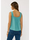 Pintuck Lace Trim Tank