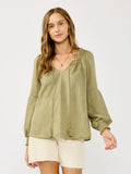 Long Sleeve Bishop Raglan Boho Top - Wild Skyes