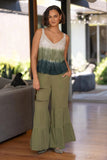Lando Gauze Tiered-Bottom Pant