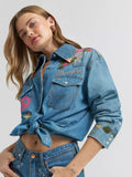 Wrangler® X Lainey Wilson Embroidered Denim Shirt - Wild Skyes
