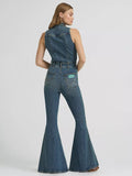 LAINEY WILSON X WRANGLER SLEEVELESS DENIM FLARE CATSUIT - Wild Skyes