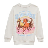 Wrangler® X Lainey Wilson Girls Neon Rainbow Sweatshirt - White - 112382956 - Wild Skyes