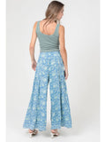 Tie Waist Tier Wide Leg Printed Pants