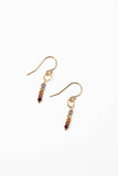 Sapphire Faceted Sapphire With Hammered Gold Filled Circle Simple Earrings - Wild Skyes