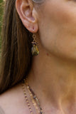 Sapphire Faceted Sapphire With Labradorite Teardrop Briolette Cluster Earrings - Wild Skyes