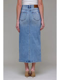 Medium Light Side Slit Stretch Midi Skirt - Wild Skyes