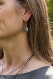 Wisdom Within Czech Glass, Cats Eye With Coin Shaped Amazonite Simple Earrings - Wild Skyes