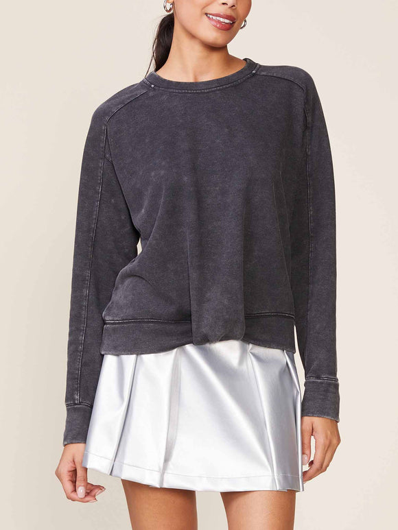 Washed Front Tuck Pullover