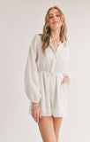 Dunes Shirts Romper W Elastic Waist