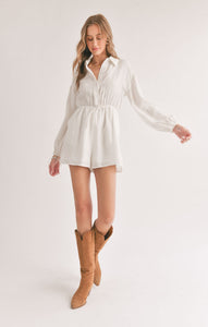 Dunes Shirts Romper W Elastic Waist