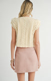 Vicki Lace Ruffles Sweater Tank