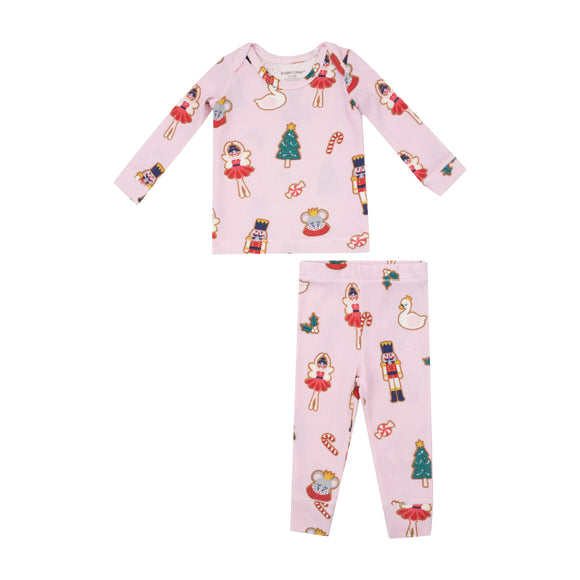 Sugar Plum Fairy Christmas Cookie Pink - L/s Loungewear Set