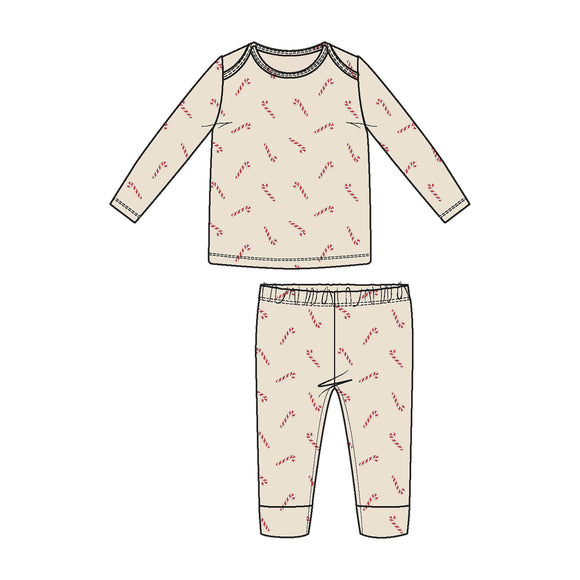 Candy Canes Rib - Lounge Wear Set