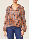 BUTTON DOWN PLAID TOP