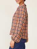 BUTTON DOWN PLAID TOP