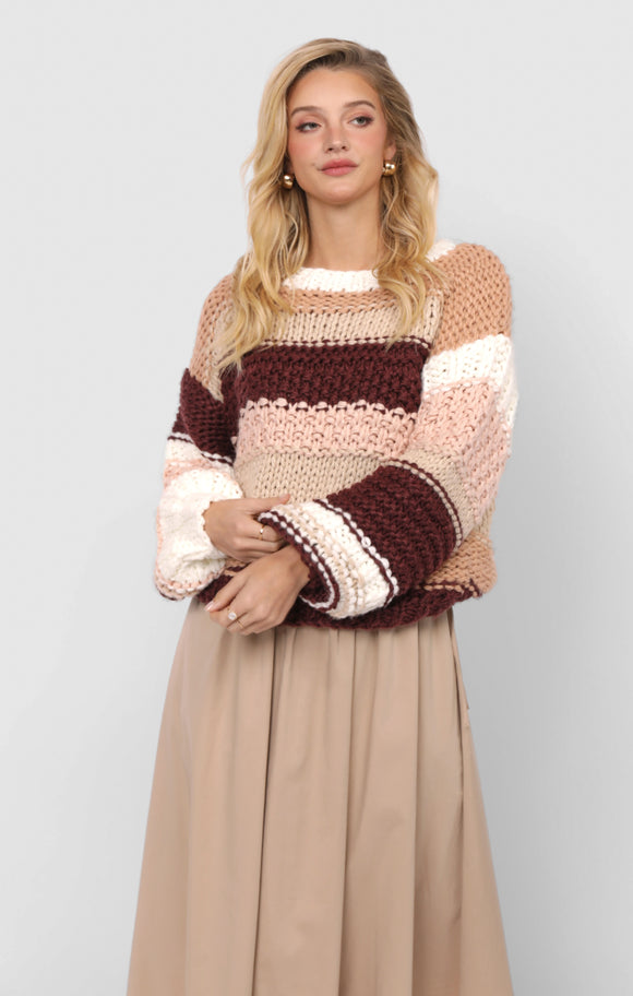 BUTTER PECAN CHUNKY SWEATER