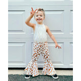 KEELY PLEATED EXAGGERATED BELL BOTTOMS - FLOWER CHILD - Wild Skyes