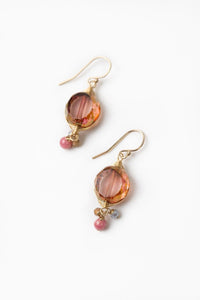 Anne Vaughan Designs Jewelry - Blossom Czech Glass Herringbone Earrings
