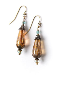 Anne Vaughan Designs Jewelry - Mauve Czech Glass Drop Earrings