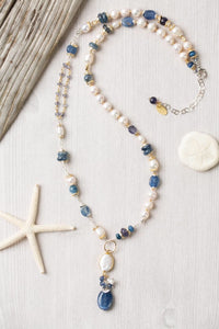 Anne Vaughan Designs Jewelry - Seaside 25-27" Pearl Focal Collage Necklace