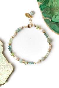 Anne Vaughan Designs Jewelry - Serenity 7.5-8.5" Simple Beaded Collage Bracelet