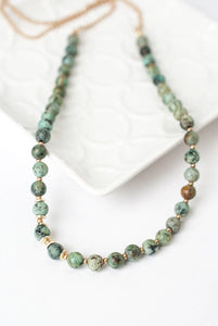 Anne Vaughan Designs Jewelry - Tranquil Gardens 26.5-28.5" Simple African Turquoise Layer N