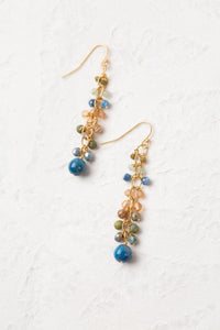 Anne Vaughan Designs Jewelry - Waterfall Sodalite, Czech Glass, Crystal Statement Earrings