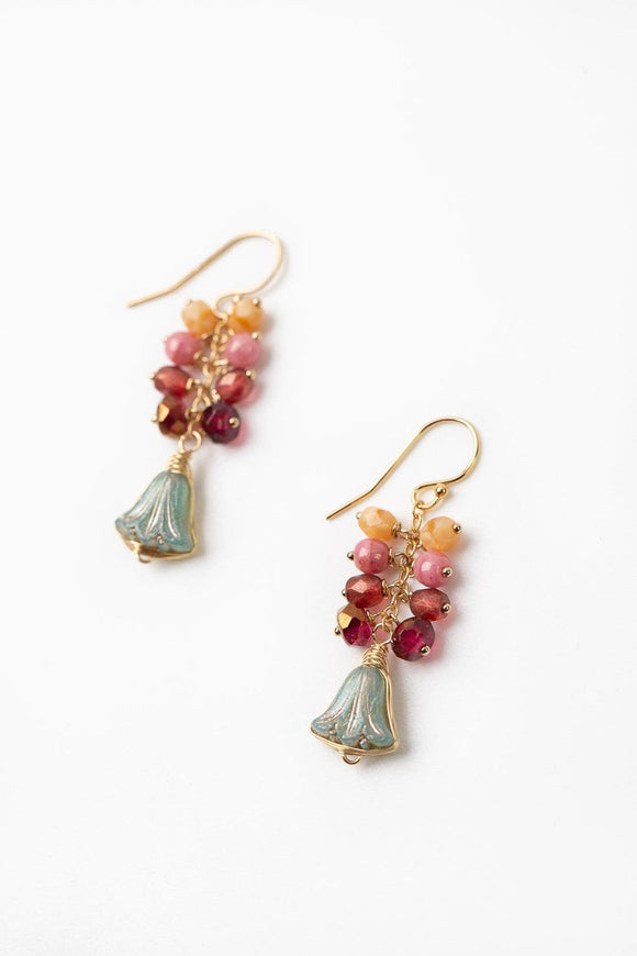 Anne Vaughan Designs Jewelry - Blossom Czech Glass Flower Cluster Earrings