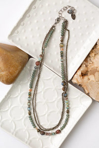 Anne Vaughan Designs Jewelry - Courage 15.75-17.75" Crystal, Czech Glass, Strawberry Quartz Multistrand Necklace