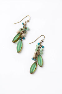 Anne Vaughan Designs Jewelry - Heron Apatite With Czech Glass Cluster Earrings