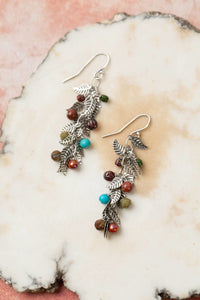 Anne Vaughan Designs Jewelry - Lakeside Turquoise And Crystal Cluster Earrings