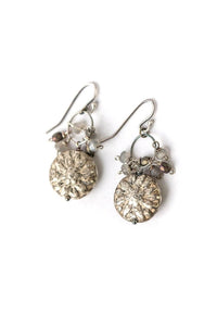Anne Vaughan Designs Jewelry - Moonlight Moonstone, Czech Glass Cluster Earrings