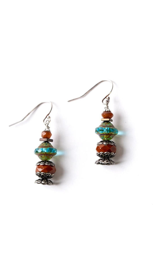 Anne Vaughan Designs Jewelry - Lakeside Czech Glass Dangle Earrings