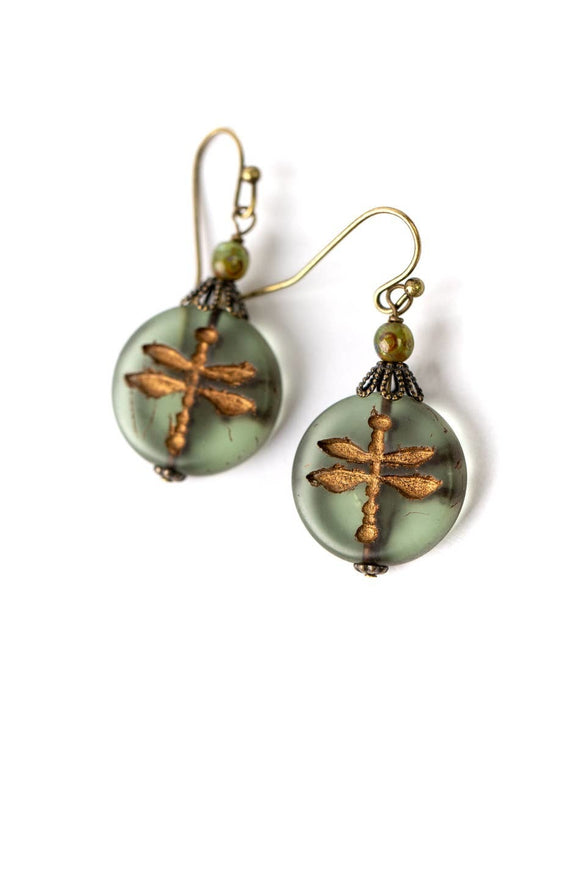 Anne Vaughan Designs Jewelry - Rustic Creek Simple Czech Glass Earrings