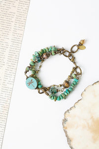 Anne Vaughan Designs Jewelry - Rustic Creek 8-8.5" Turquoise Multistrand Bracelet