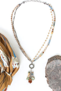 Anne Vaughan Designs Jewelry - Refresh 15.25-17.25" or 8.5-9.5" Prehnite, Citrine, Jasper Transitional Necklace