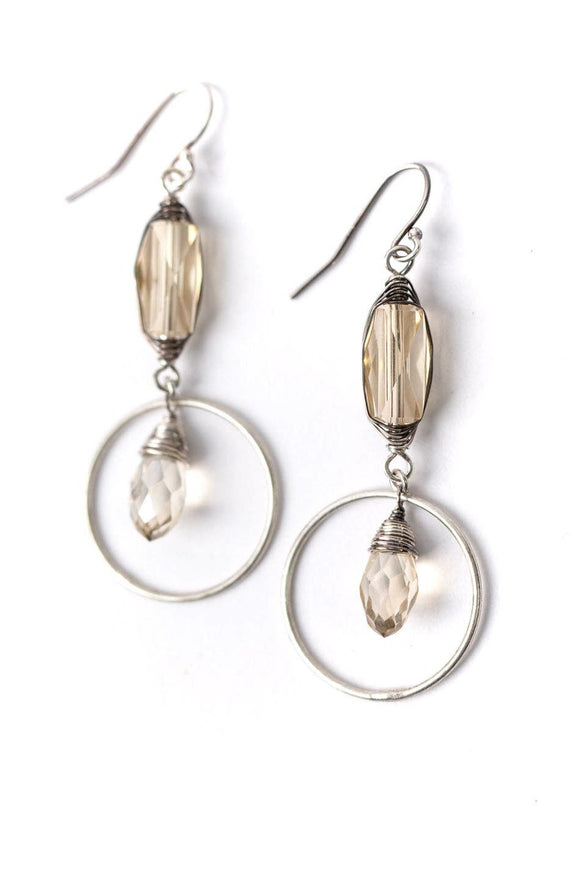 Anne Vaughan Designs Jewelry - Windsor Castle Crystal Herringbone Earrings